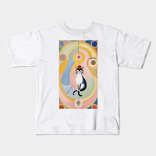 Hilma af Klint's Whimsical Felines Kids T-Shirt